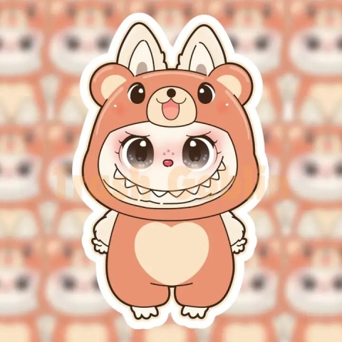 Trash Goblin Vinyl Sticker: Labubu — Teddy Bear cover image