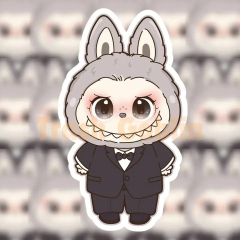 Trash Goblin Vinyl Sticker: Labubu — Tuxedo cover image