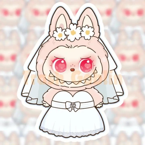 Trash Goblin Vinyl Sticker: Labubu — Wedding Dress cover image