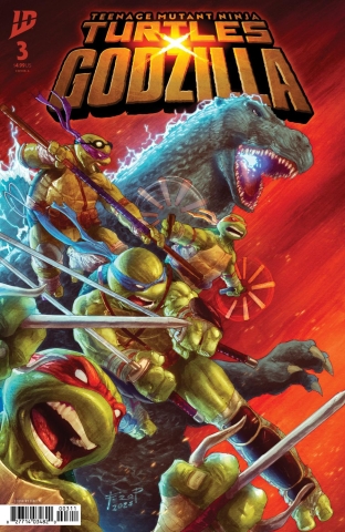 TEENAGE MUTANT NINJA TURTLES X GODZILLA #3 COVER A PE cover image