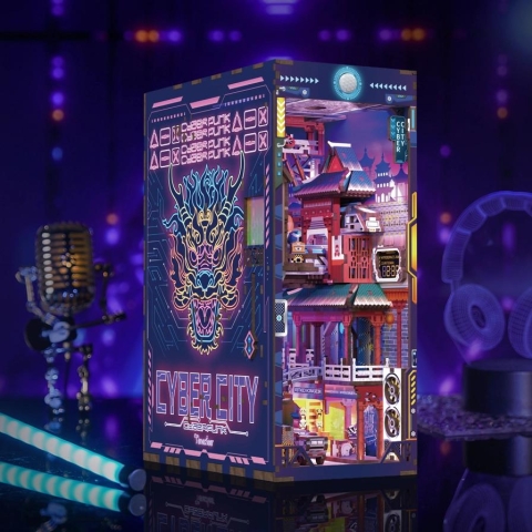 Hands Craft Book Nook Kit: Cyber City w/ Dust Cover cover image