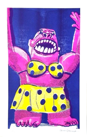 Risotopia 11x17 Risograph: Teeny Weeny Yellow Polka Dot Bikini cover image