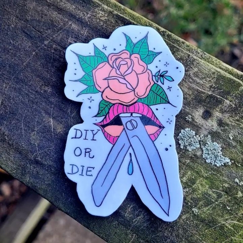 Femmearchist Sticker: DIY or Die cover image