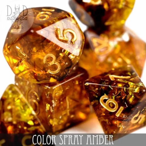 DND Dice: Resin 7-Die Set—Color Spray: Amber cover image