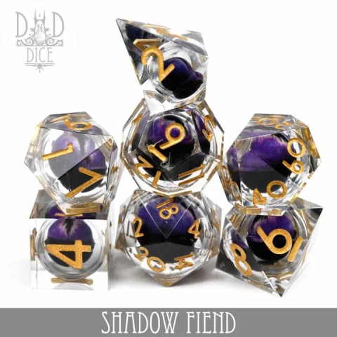 DND Dice: Resin 7-Die Set—Shadow Fiend (Liquid Core) cover image