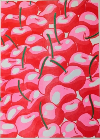 Christina Hu Risograph 11x14: Cherry Cherries cover image