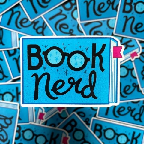 Rather Keen sticker: Book Nerd cover image