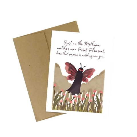 Cryptic Paper Co. Greeting Card: Mothman — Watching Over You cover image
