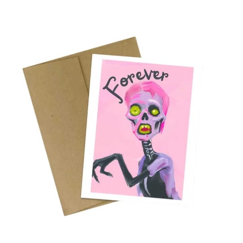 Cryptic Paper Co. Greeting Card: Forever (Zombie) cover image
