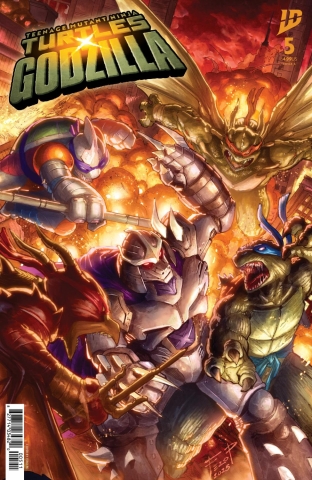 TEENAGE MUTANT NINJA TURTLES X GODZILLA #5 cover image