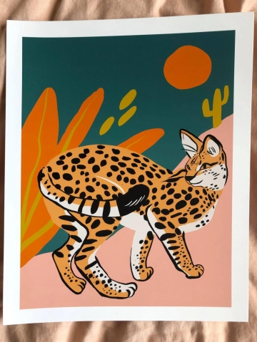 Bunny Dee Art Print 8x10: Big Cat Diaries — Serval cover image