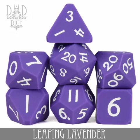 DND Dice: 7-Die Set (Silicone) — Leaping Lavender cover image