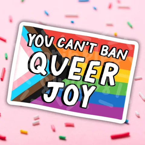 Sprinkles Studios Sticker: You Can't Ban Queer Joy cover image