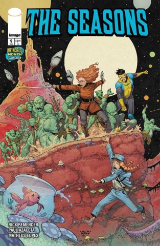 SEASONS #9 CVR C ANDRE LIMA ARAUJO AND MIKE SPICER INVINCIBLE TEAM UP cover image