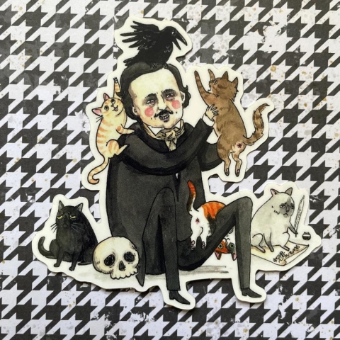 Stupid Animal Shop Sticker: Once Upon a Midnight Kitty cover image