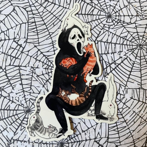 Stupid Animal Shop Sticker: Screams and Purrs cover image