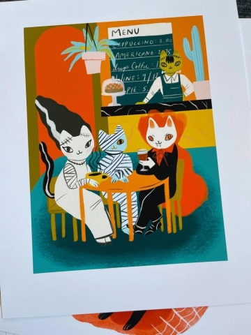 Bunny Dee Art Print 8x10: Halloween Cafe cover image