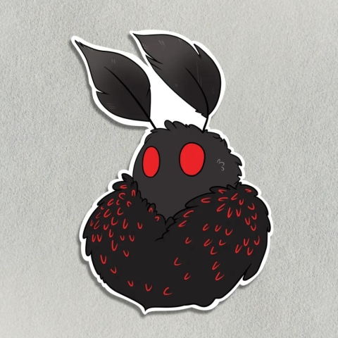 Salt Birch Sticker: Cute Spooky Mothman cover image