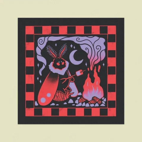 Odd Hare Goods Art Print 4.7x4.7: Mothman Camping cover image