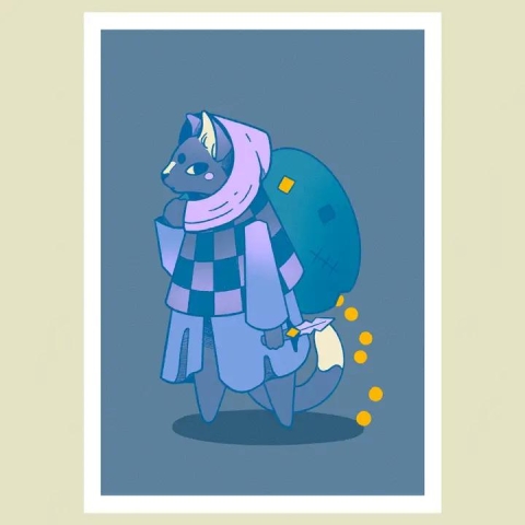 Odd Hare Goods Art Print 5x7: Cat Rogue cover image