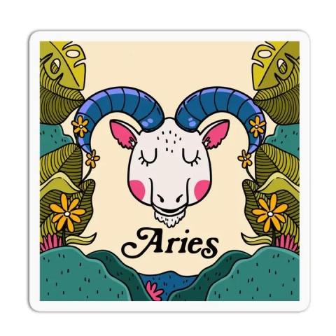 Girls Printing House Sticker: Zodiac Sign — Aries cover image