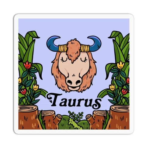Girls Printing House Sticker: Zodiac Sign — Taurus cover image