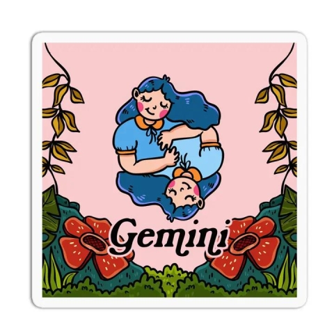 Girls Printing House Sticker: Zodiac Sign — Gemini cover image