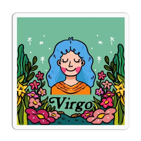 Girls Printing House Sticker: Zodiac Sign — Virgo cover image
