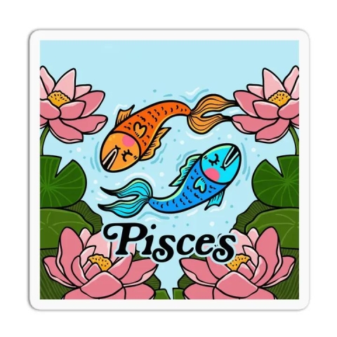 Girls Printing House Sticker: Zodiac Sign — Pisces cover image