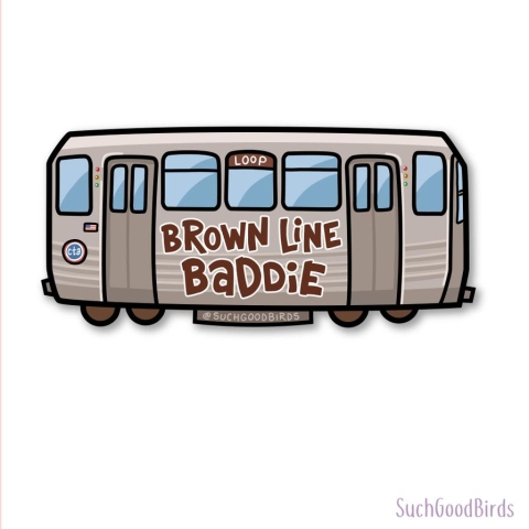 Such Good Birds Sticker: Brown Line Baddie cover image