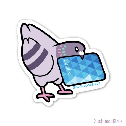 Such Good Birds Sticker: Chicago Transit Card cover image