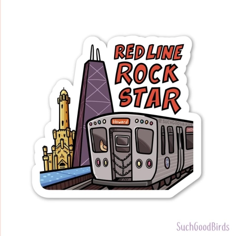 Such Good Birds Sticker: Red Line Rock Star cover image