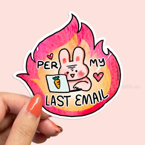 Wanderella Sticker: Per My Last Email cover image