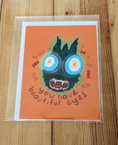 Sadsquatch Greeting Card: Over the Garden Wall — You Have Beautiful Eyes cover image
