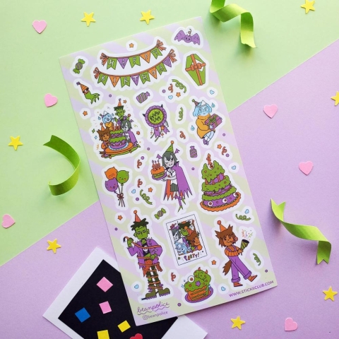 STICKII Sticker Sheet: Spooky Birthday cover image