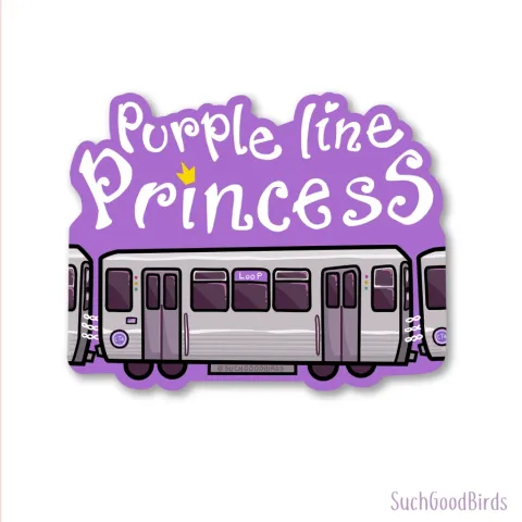 Such Good Birds Sticker: Purple Line Princess cover image