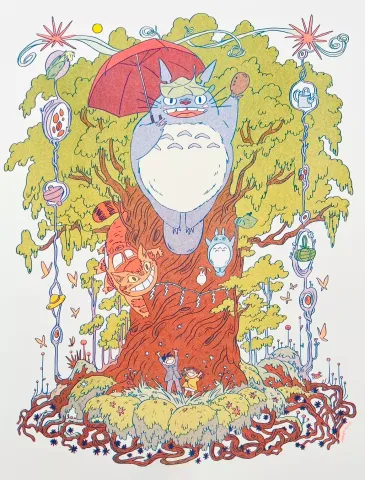 Natalie Andrewson Risograph 11x15: My Neighbor Totoro cover image
