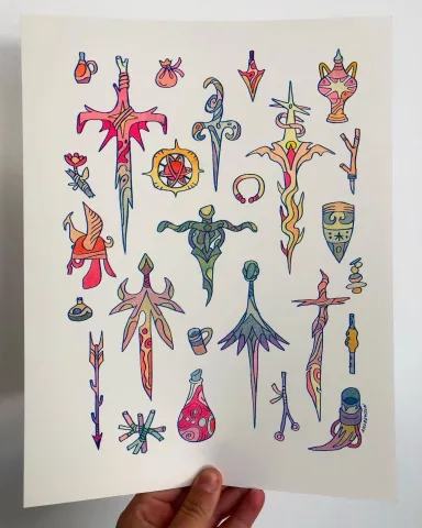 Natalie Andrewson Risograph 8.5x11: Fairy Sword cover image