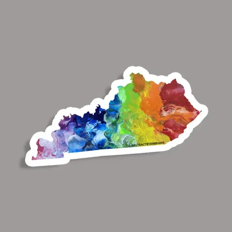 AbstractbyRabrams State Sticker: Kentucky (Rainbow) cover image