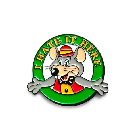 Yesterdays Enamel Pin: Chuck E. Cheese — I Hate It Here cover image