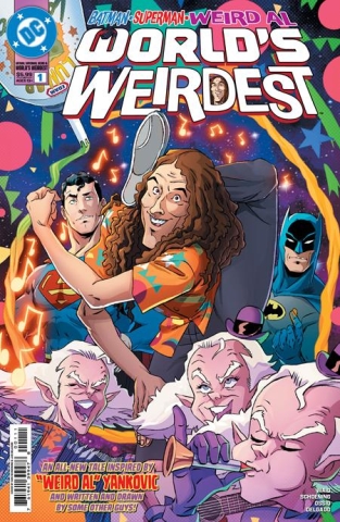 BATMAN / SUPERMAN / WEIRD AL: WORLDS WEIRDEST #1 (ONE SHOT) CVR A DAN SCHOENING cover image
