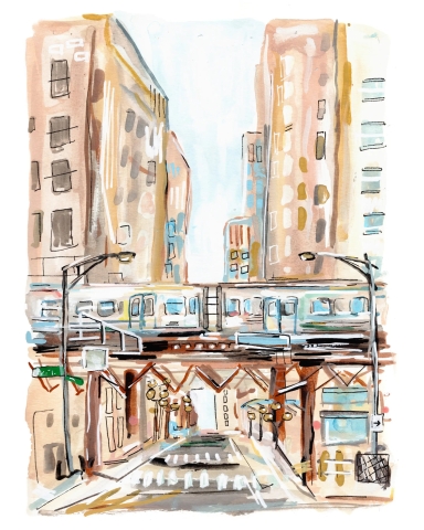 Rachel Reynolds Art Print 8x10: The L Train cover image