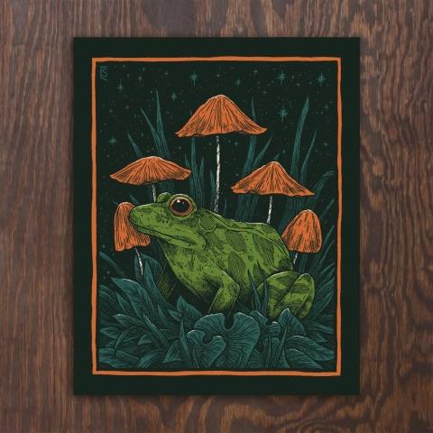 Logan Schmitt Art Print 8x10: Mushroom Frog cover image