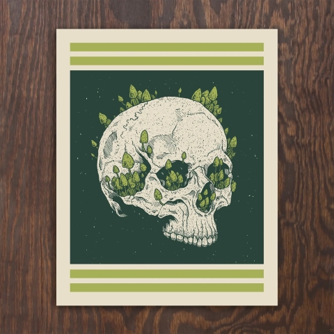 Logan Schmitt Art Print 8x10: Mushroom Skull cover image