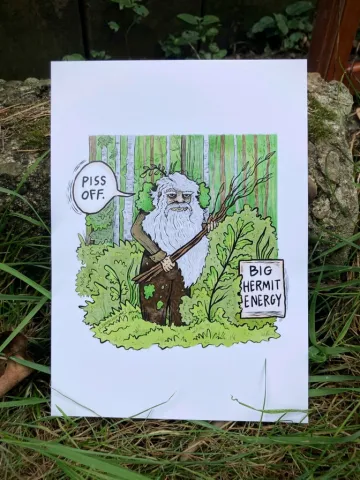 Shapelessflame Art Print 5x7: Big Hermit Energy cover image