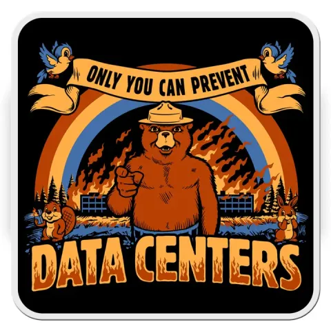 Harebrained! Sticker: Only You Can Prevent Data Centers cover image