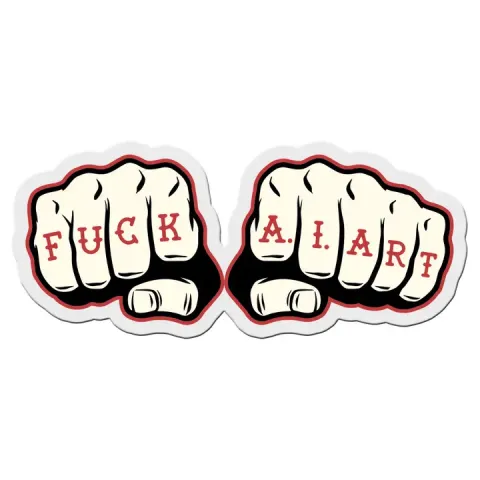 Harebrained! Sticker: Fuck A.I. Art cover image
