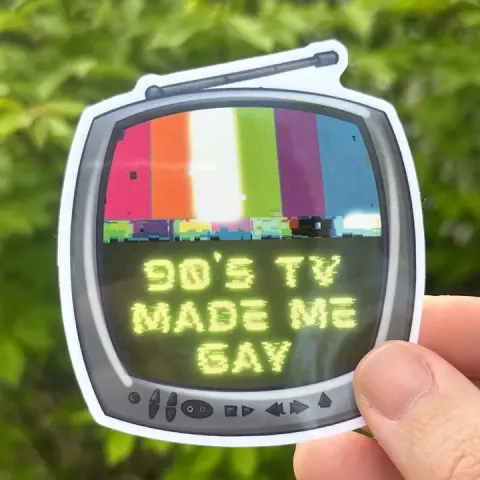 Octopuss Design Sticker: 90s TV Made Me Gay cover image