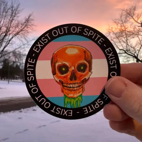Octopuss Design Sticker: Exist Out of Spite (Transgender) cover image
