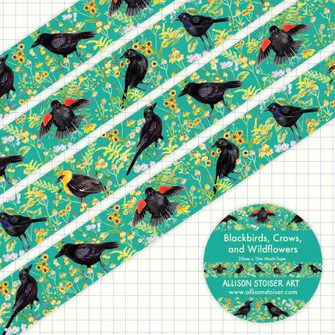 Allison Stoiser Washi Tape: Blackbirds, Crows, and Wildflowers cover image